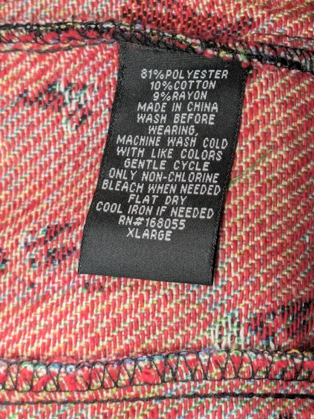 Rebel Vengeance Tapestry Jacket Shacket Mens Size XL Artsy Fall Of The Angels